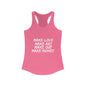 Women's Graphic Tank - Make Love Make Art Design