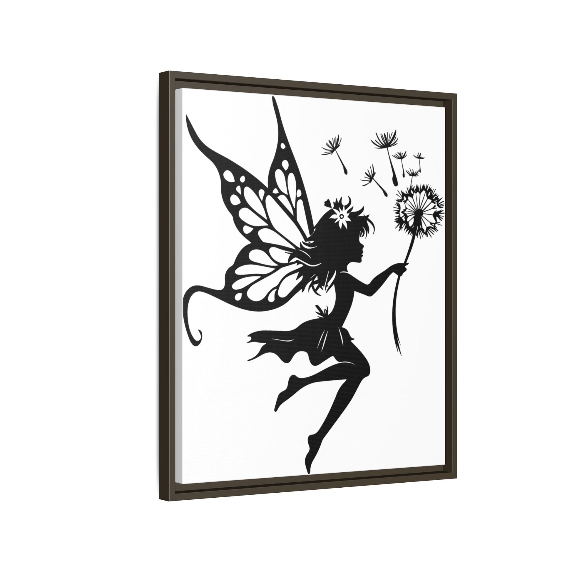 Framed Canvas Fairy Art, whimsical wall decor, nursery room art, gift for her - The flirty crow