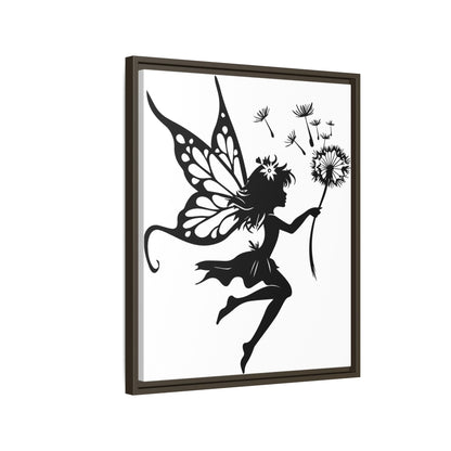 Framed Canvas Fairy Art, whimsical wall decor, nursery room art, gift for her - The flirty crow