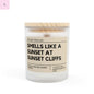 smells like a sunset lover Frosted Glass Candle, 11oz the flirty crow