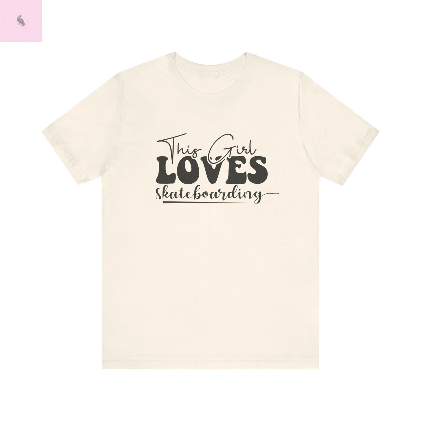 Skateboarding Tee - This Girl Loves Skateboarding the flirty crow