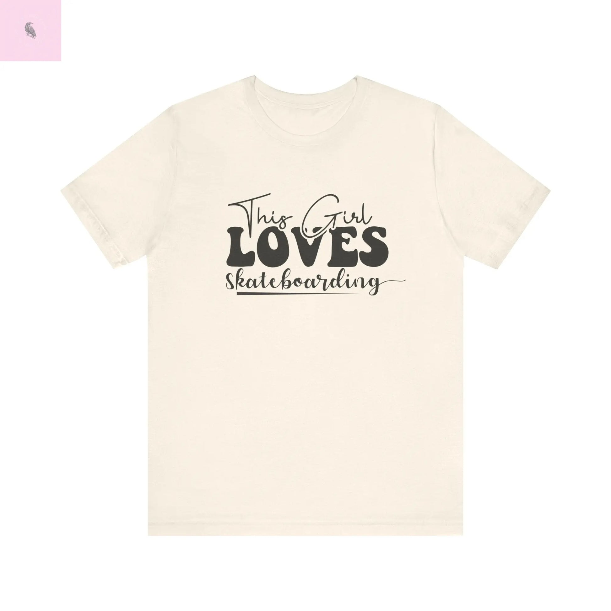 Skateboarding Tee - This Girl Loves Skateboarding the flirty crow