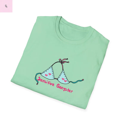Sensitive Gangster T-Shirt, Funny beach Tee, love island tshirt, Gift for her, Summer top,  Casual Wear, The flirty crow