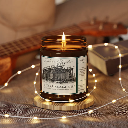 Stadium Illustration Candle, Lincoln Financial Field Philadelphia Eagles fan gift,Game day decor, stadium collection Printify