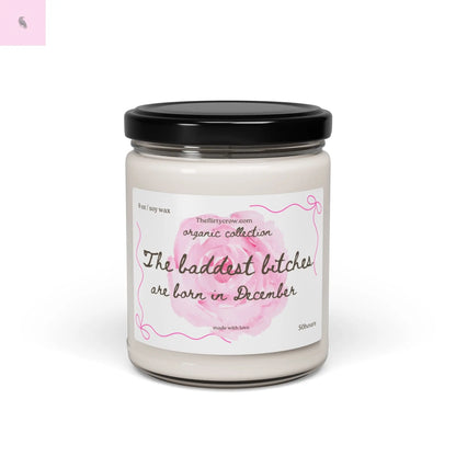 December birthday gift,  Soy Candle, gift for her, Coquette design, cherry lover gift, home fragrance Printify