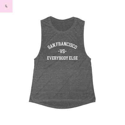 San Francisco vs. Everybody Else Muscle Tank, Casual Summer Top, Athletic Wear, Gift for Sports Fans, Relaxed Fit Gym Shirt The flirty crow