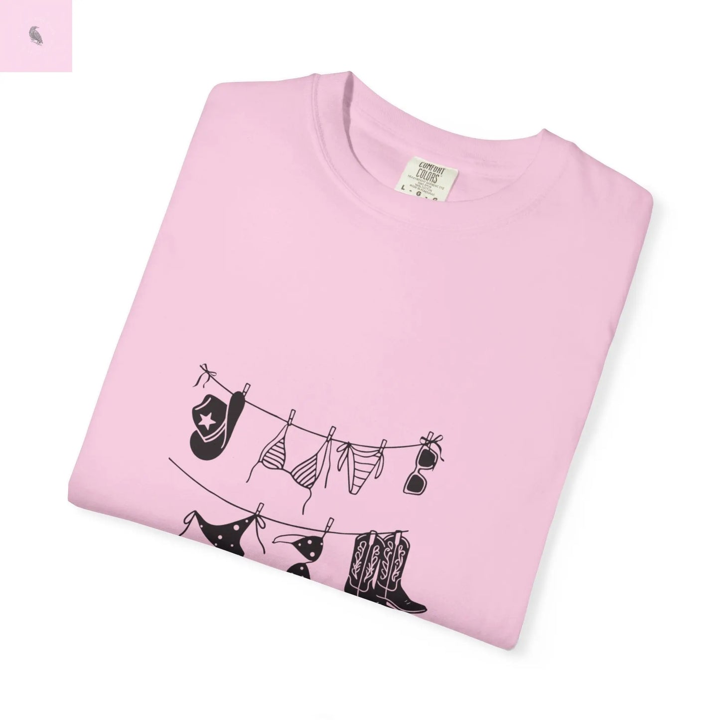 Cowgirl Summer Unisex Tee, Comfort Colors Beach Top, cowgirl style,Gift for Her, Vacation vibes, beach lover tee The flirty crow
