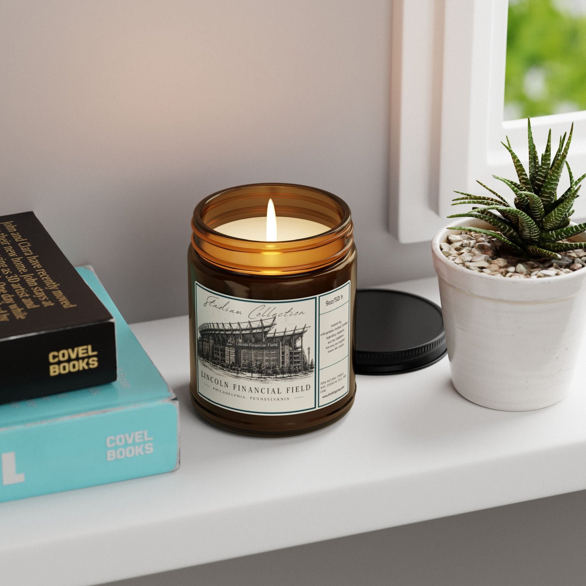 Stadium Illustration Candle, Lincoln Financial Field Philadelphia Eagles fan gift,Game day decor, stadium collection Printify