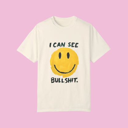Funny Smiling Through the BS Unisex Tee - The flirty crow