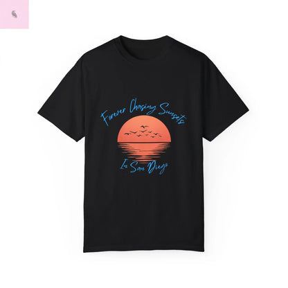 Chasing Sunsets T-Shirt - San Diego California Custom Colors The flirty crow