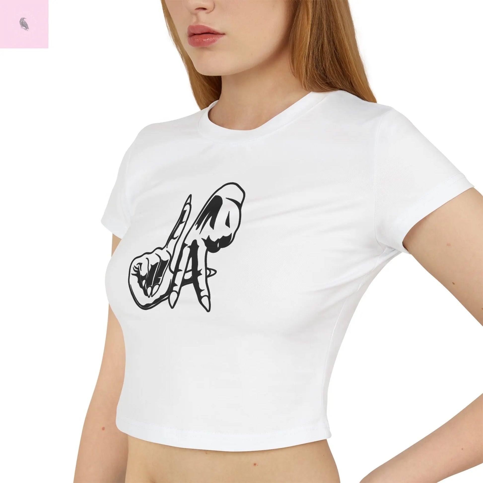 Women's Baby Tee - Los Angeles Iconic City White Cotton T-Shirt, LA Graphic Shirt, California Souvenir Top, Urban Streetwear Tee, Trendy the flirty crow