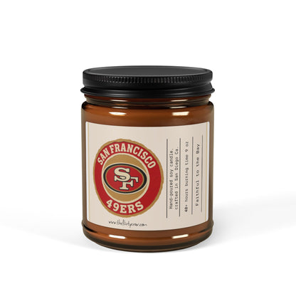 San Francisco 49ers Scented Soy Candle. Game Day candle for football fan