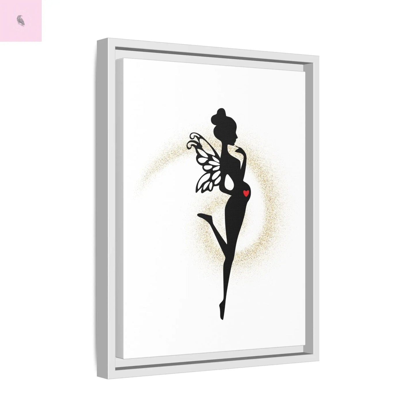 Framed Fairy Art Print - Enchanting Decor for Expecting Mothers, Baby Shower Gift, Elegant Nursery Wall Art, Whimsical Home Accent The flirty crow