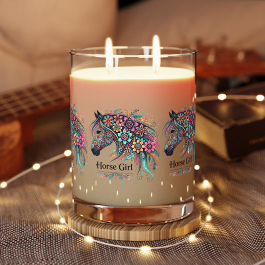 Glass Candle - Horse Lover Soy Wax, 11oz