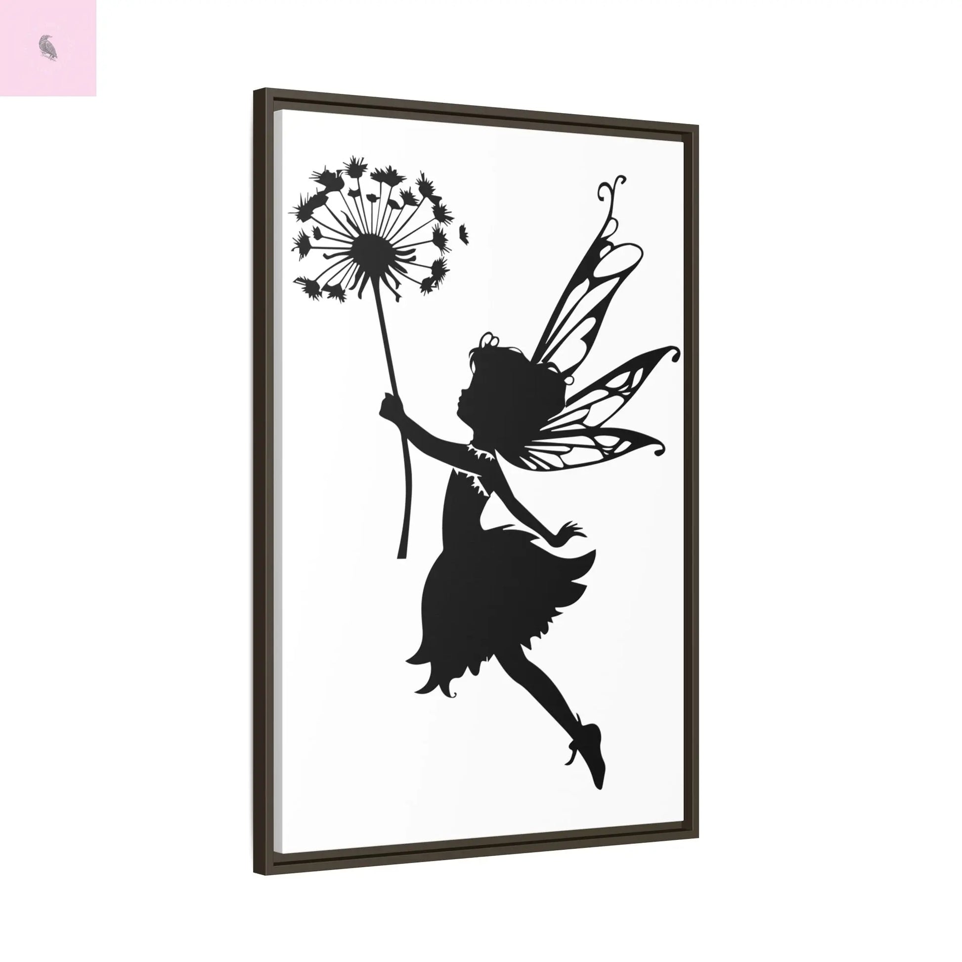 Framed canvas Fairy Silhouette Wall Art, Fairy lover Home Decor, Whimsical Framed Canvas, Fairy Gift, Kids Room Decoration, Nursery Art The flirty crow