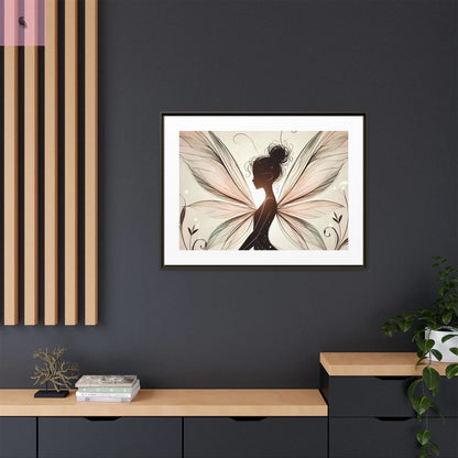 Framed Canvas Fairy wall art - The flirty crow