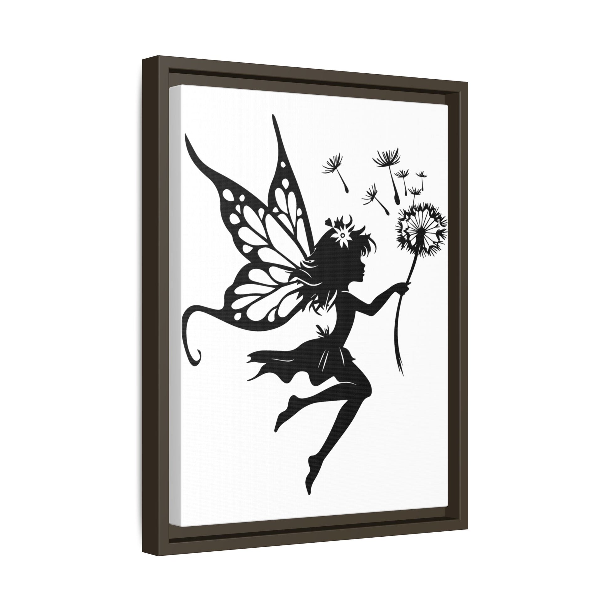 Framed Canvas Fairy Art, whimsical wall decor, nursery room art, gift for her - The flirty crow