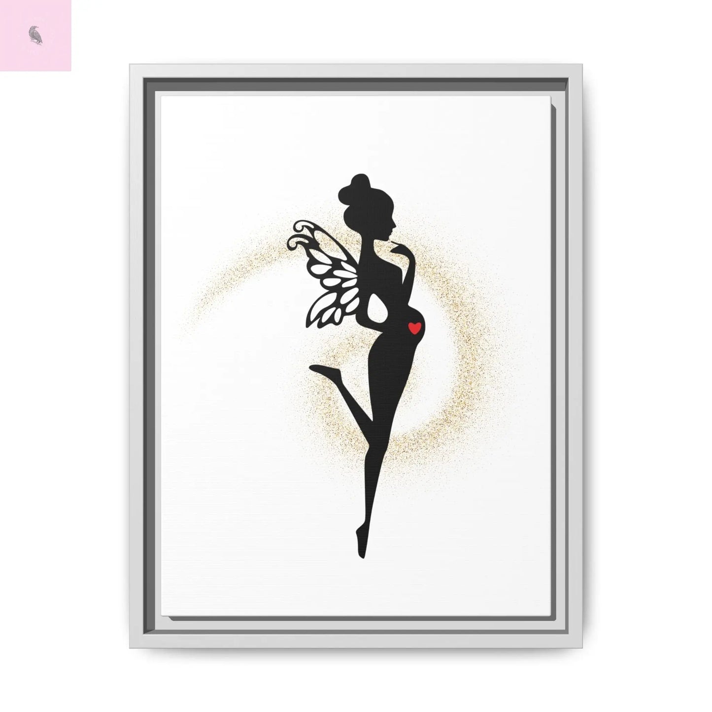 Framed Fairy Art Print - Enchanting Decor for Expecting Mothers, Baby Shower Gift, Elegant Nursery Wall Art, Whimsical Home Accent The flirty crow