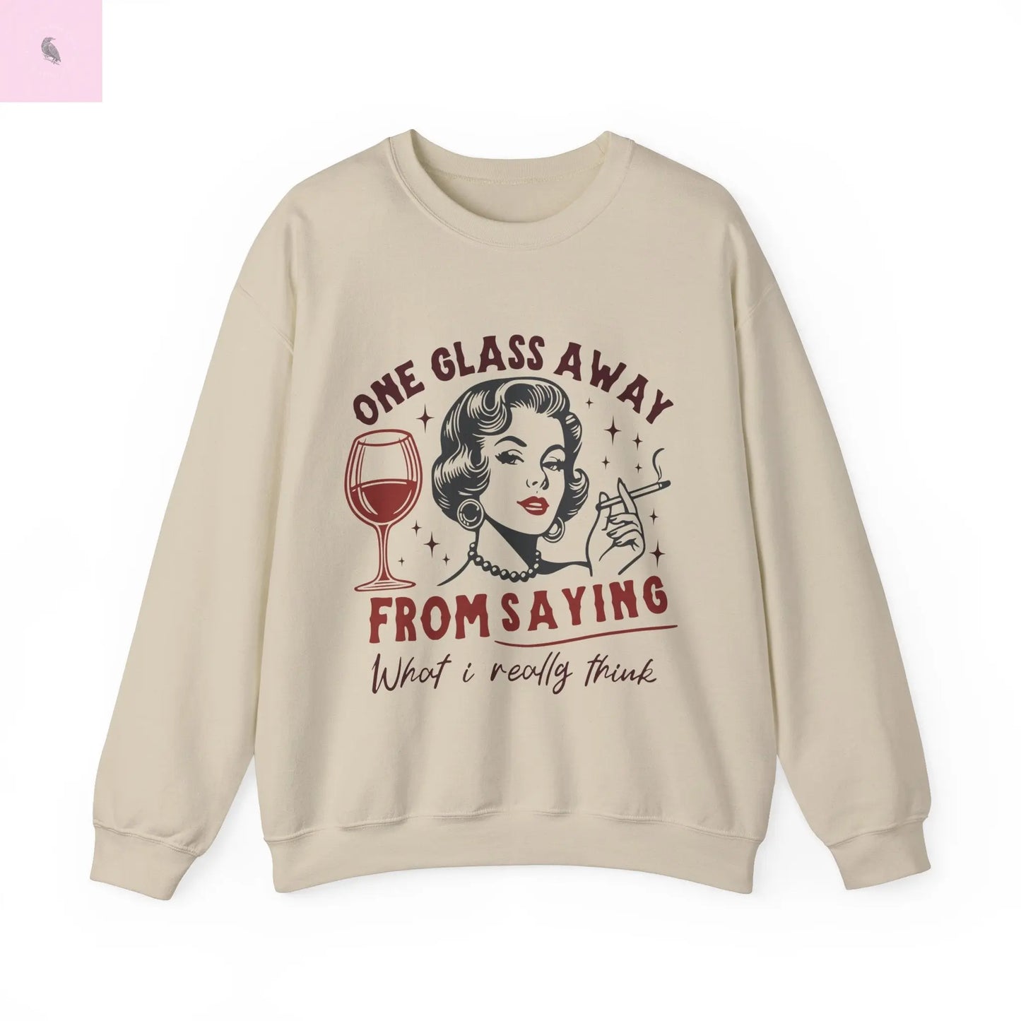 Wine Tasting Sweatshirt, Wine Lover Gift, Retro Unisex Crewneck, Vintage Jumper, Long Sleeve Shirt, Wine Tasting Outfit the flirty crow