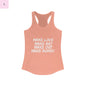 Women's Graphic Tank - Make Love Make Art Design Printify