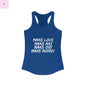 Women's Graphic Tank - Make Love Make Art Design Printify