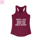 Women's Graphic Tank - Make Love Make Art Design Printify