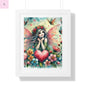 Whimsical Fairy Framed Vertical Wall Art- Colorful Heart & Nature Art - The flirty crow