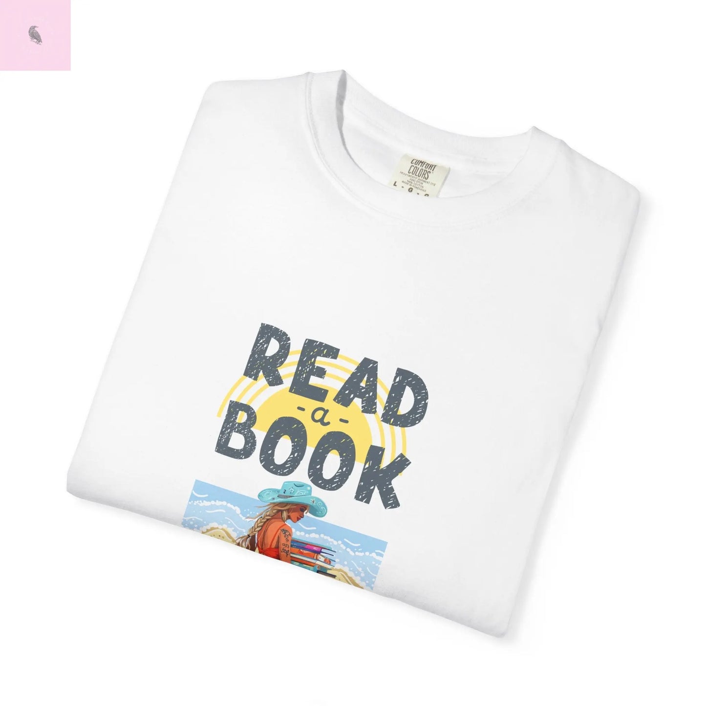 Book Lovers Comfort Colors T-shirt, summer beach reading tee for readers. - The flirty crow