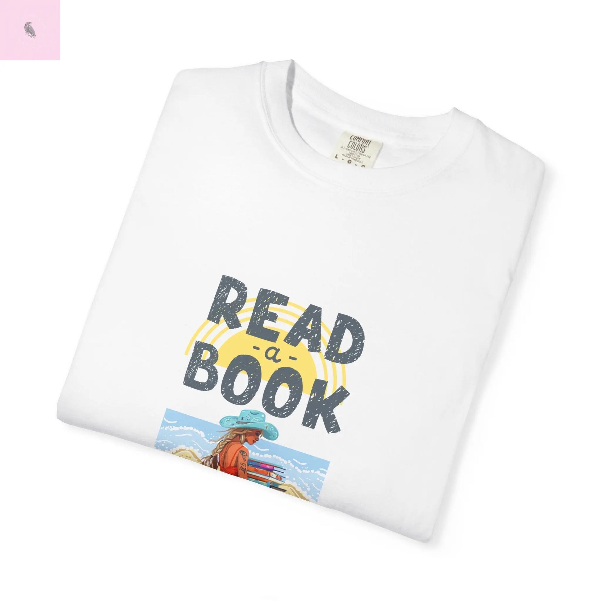 Book Lovers Comfort Colors T-shirt, summer beach reading tee for readers. - The flirty crow