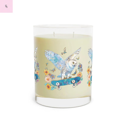 Soy Candle - Owl Lover Skateboarding 11oz Glass The flirty crow