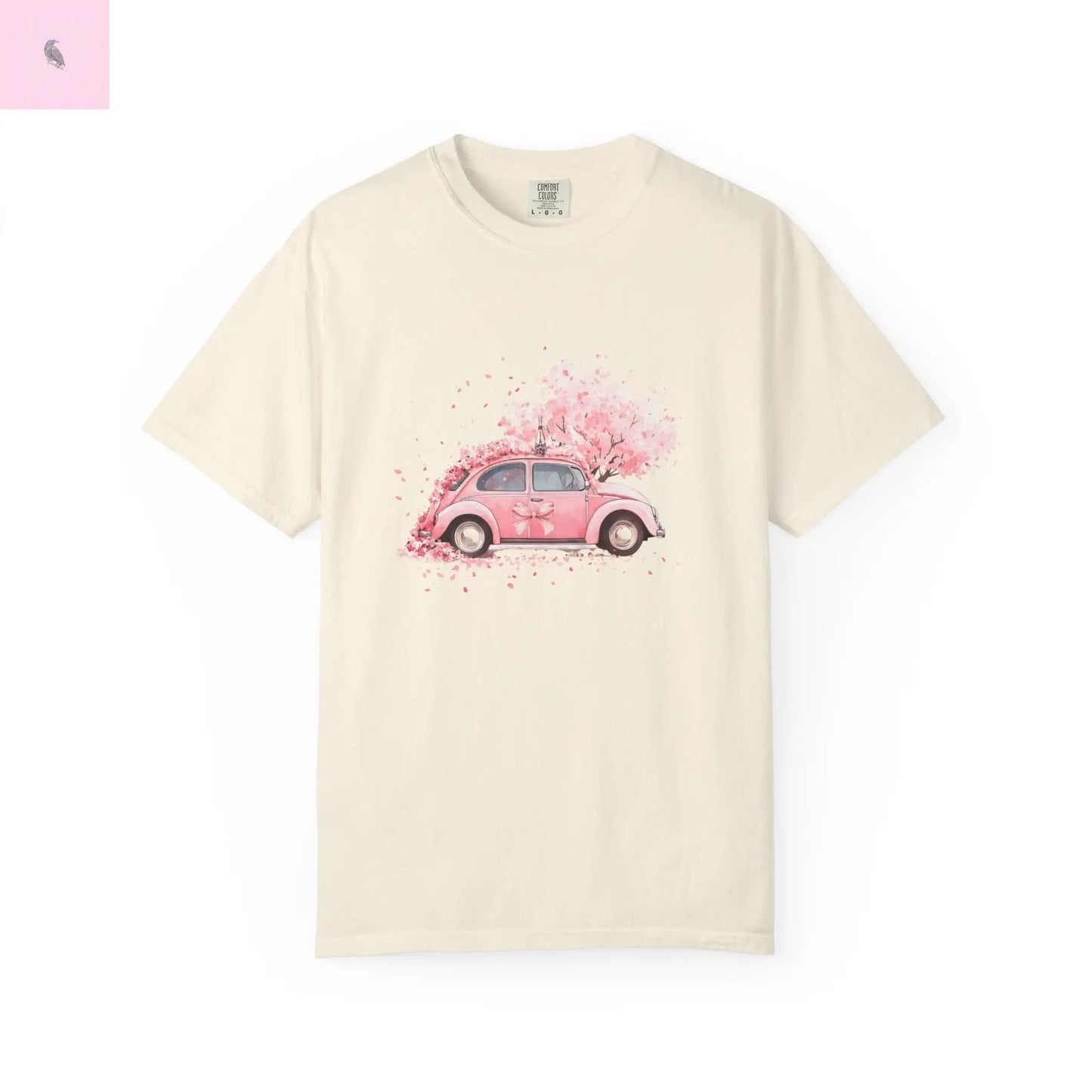 Vintage Car Floral T-Shirt, Unisex Tee, Casual Wear, Gift for Her, Spring Fashion, Boho Style, coquette design Printify