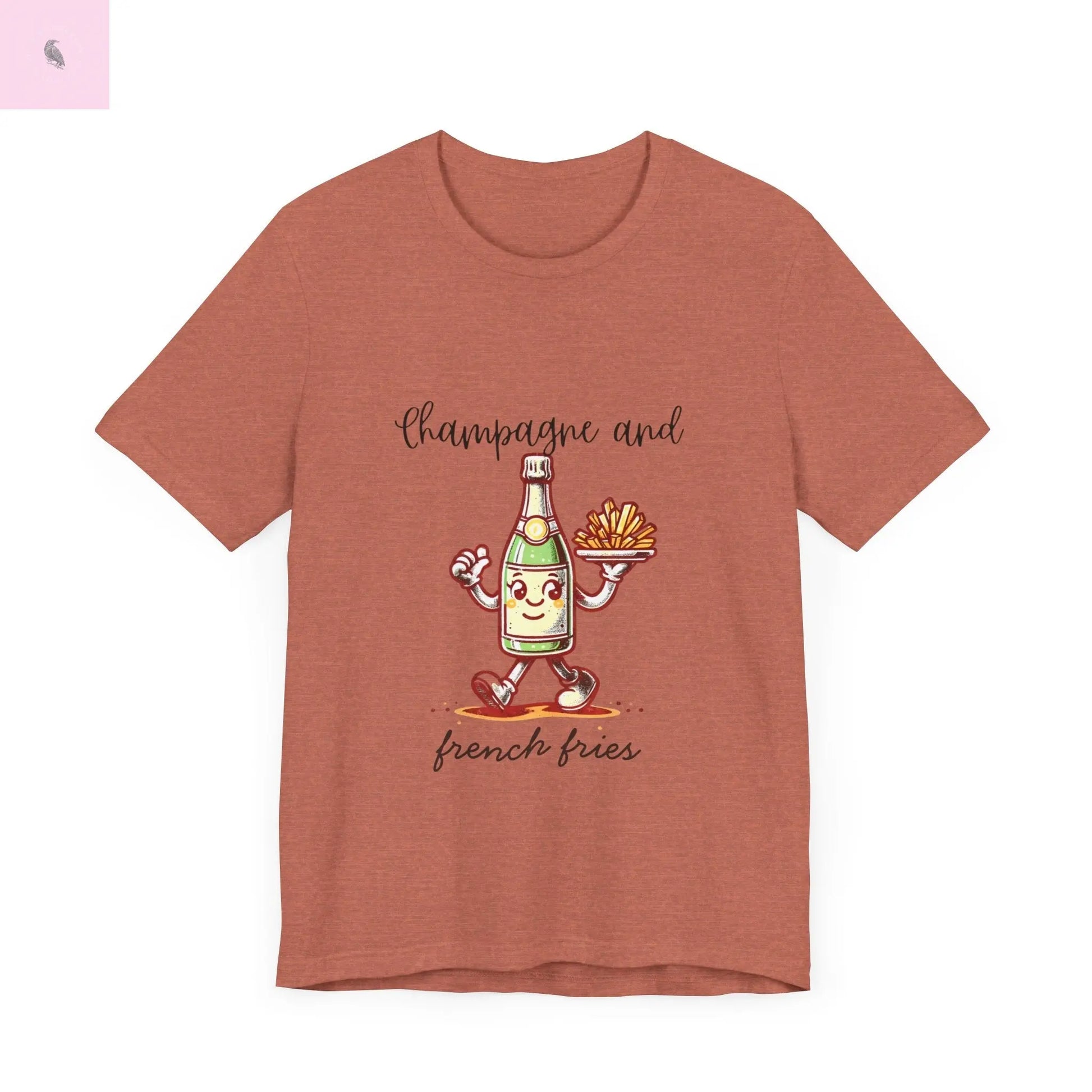 Champagne and French Fries Unisex Bella+ Canvas  tee - The flirty crow