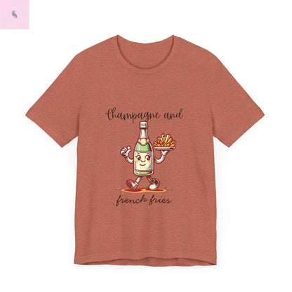 Champagne and French Fries Unisex Bella+ Canvas  tee - The flirty crow