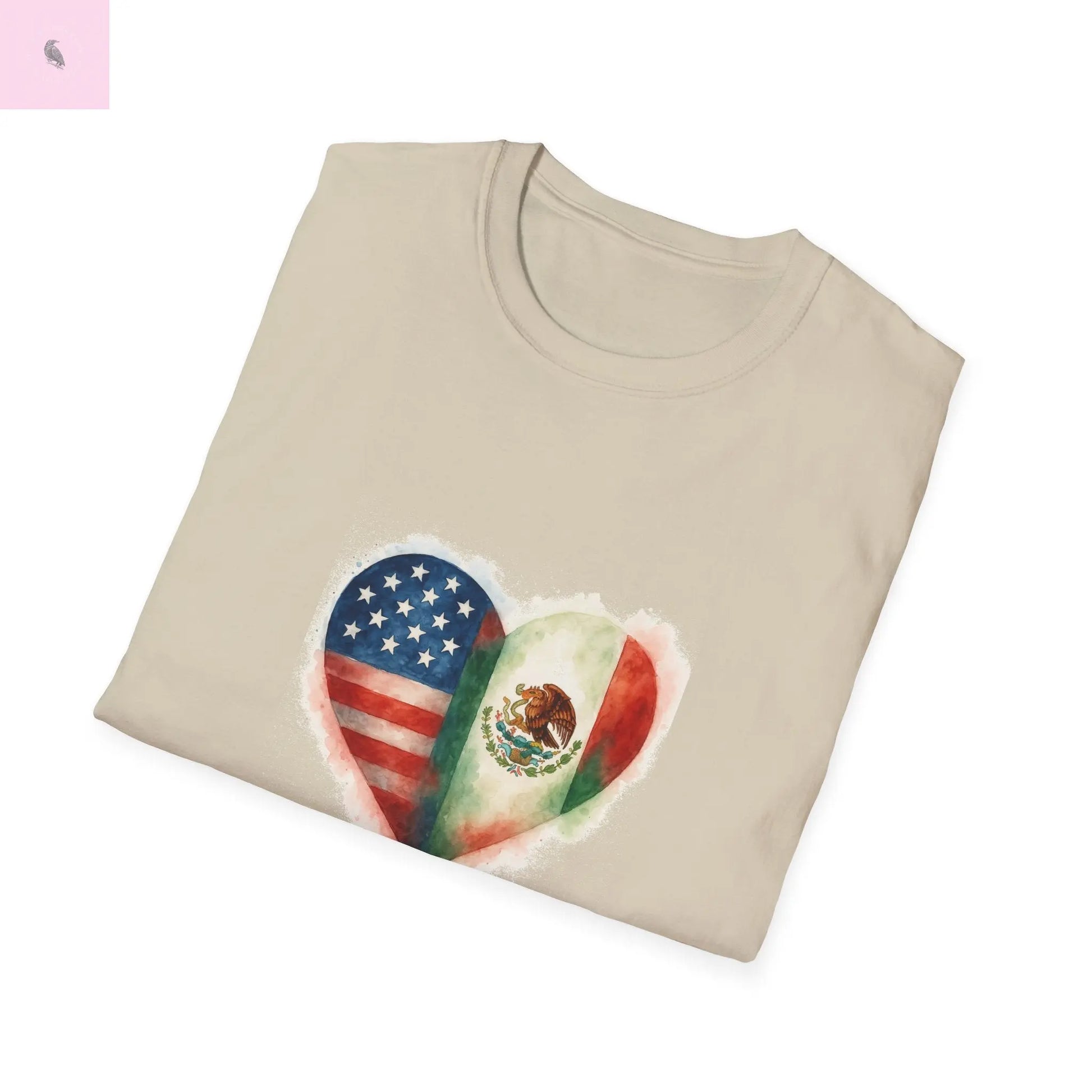 Hispanic Heritage Mexico America Flags Unisex T-Shirt The flirty crow