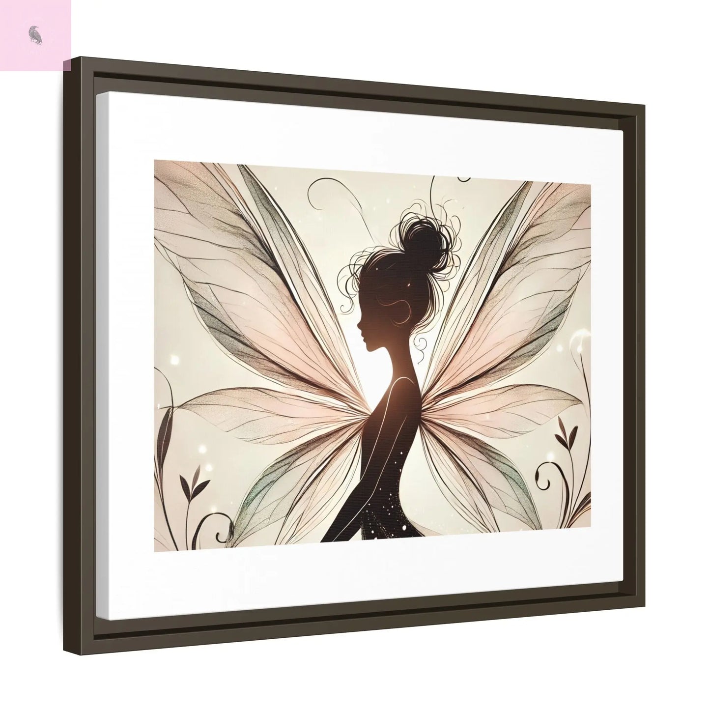 Framed Canvas Fairy wall art - The flirty crow