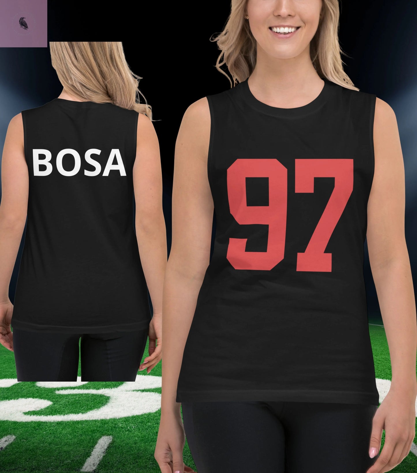 Unisex Nick Bosa Muscle Shirt The flirty crow