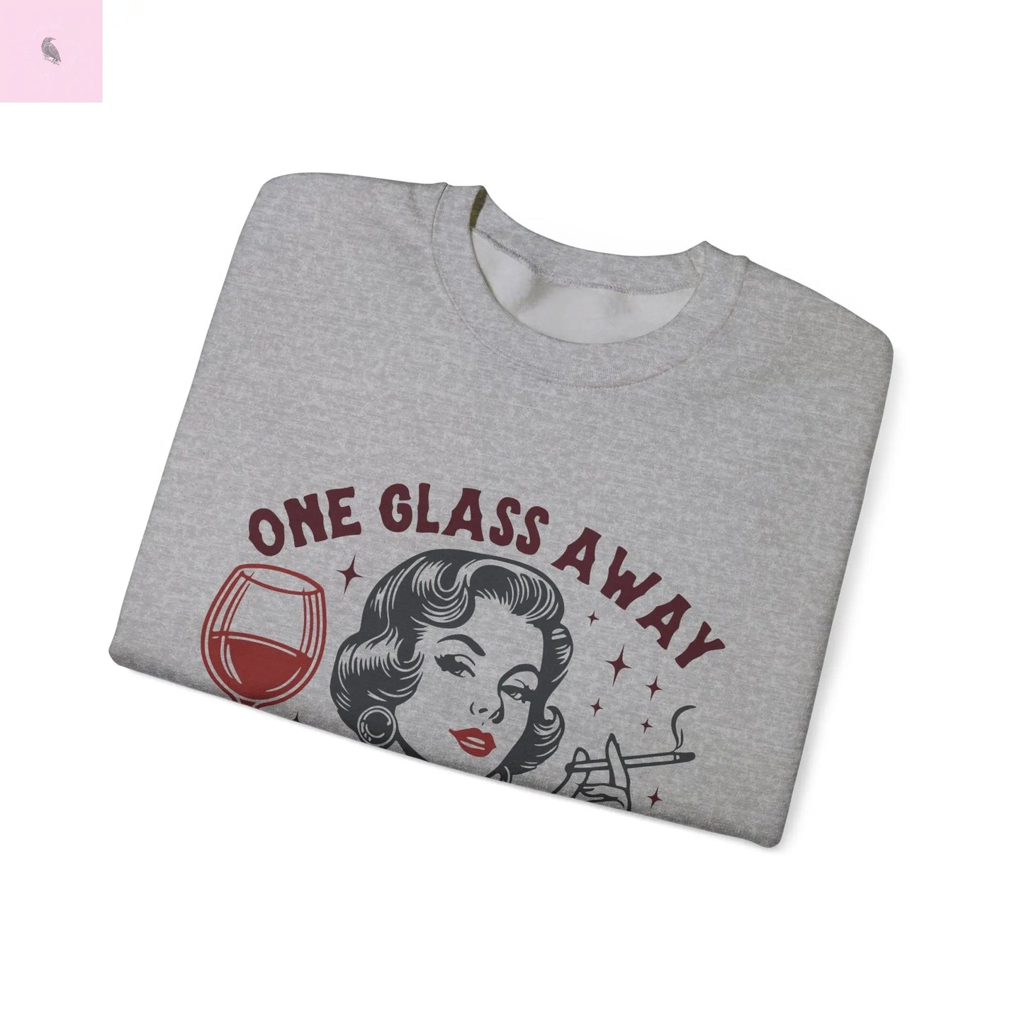 Wine Tasting Sweatshirt, Wine Lover Gift, Retro Unisex Crewneck, Vintage Jumper, Long Sleeve Shirt, Wine Tasting Outfit the flirty crow