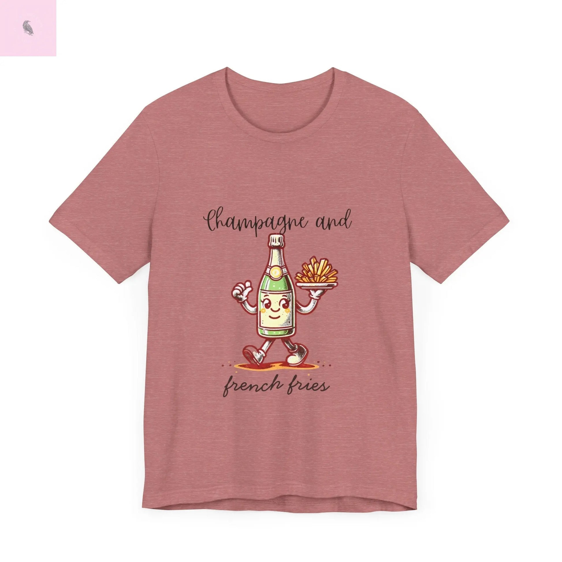 Champagne and French Fries Unisex Bella+ Canvas  tee - The flirty crow