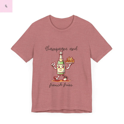 Champagne and French Fries Unisex Bella+ Canvas  tee - The flirty crow