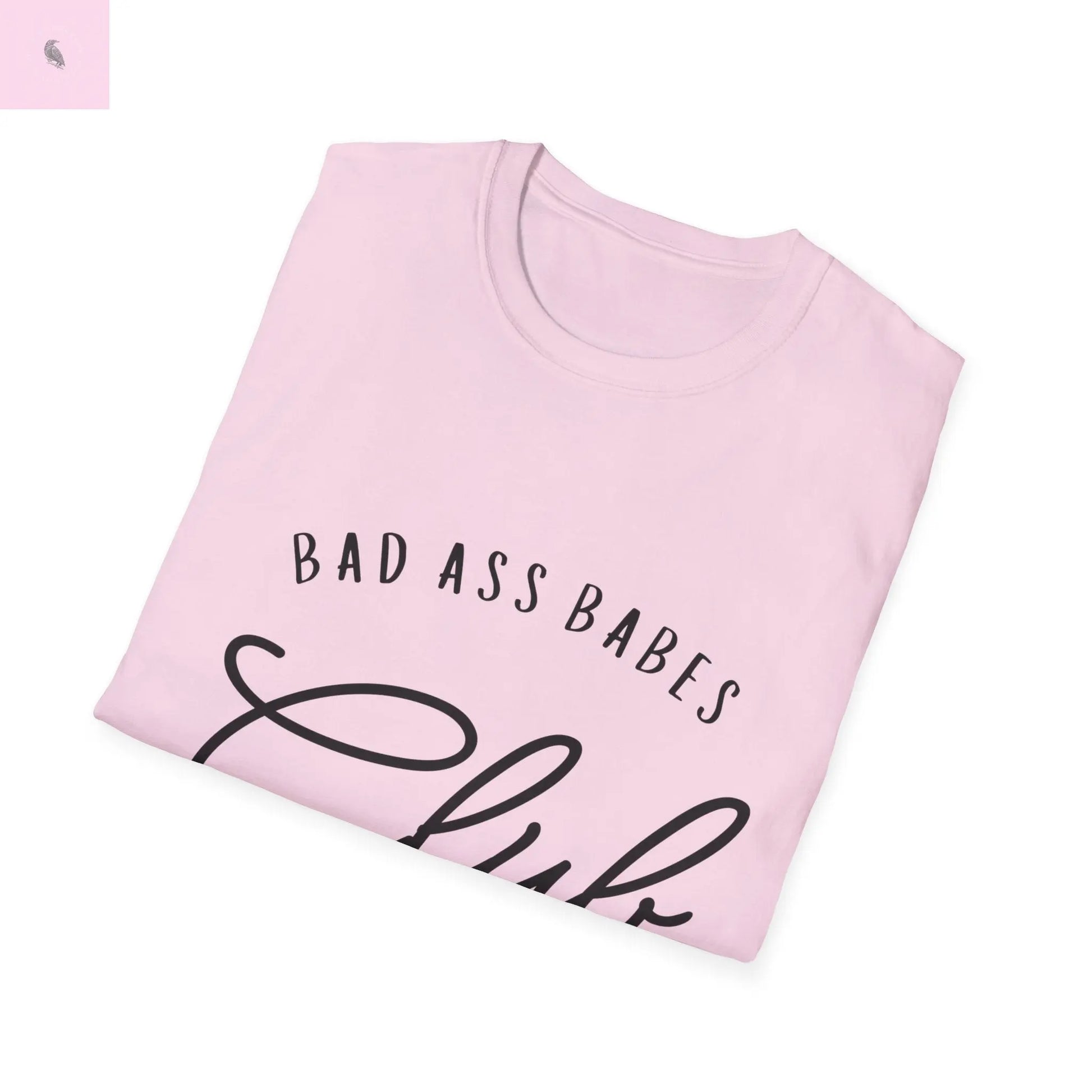 women's babes club unique fun cotton  Softstyle T-Shirt the flirty crow