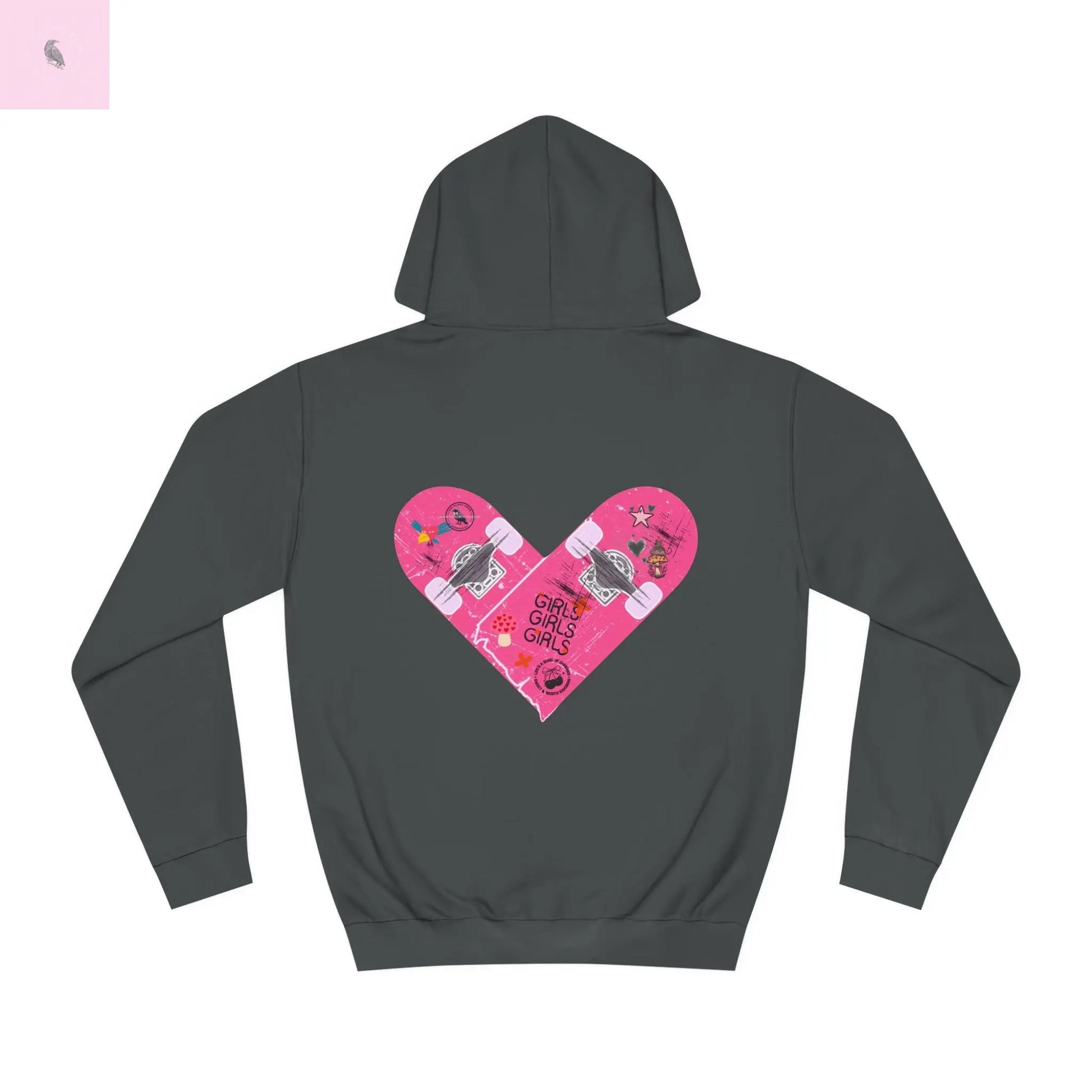 Skateboarding Hoodie - Unisex College Hoodie The flirty crow