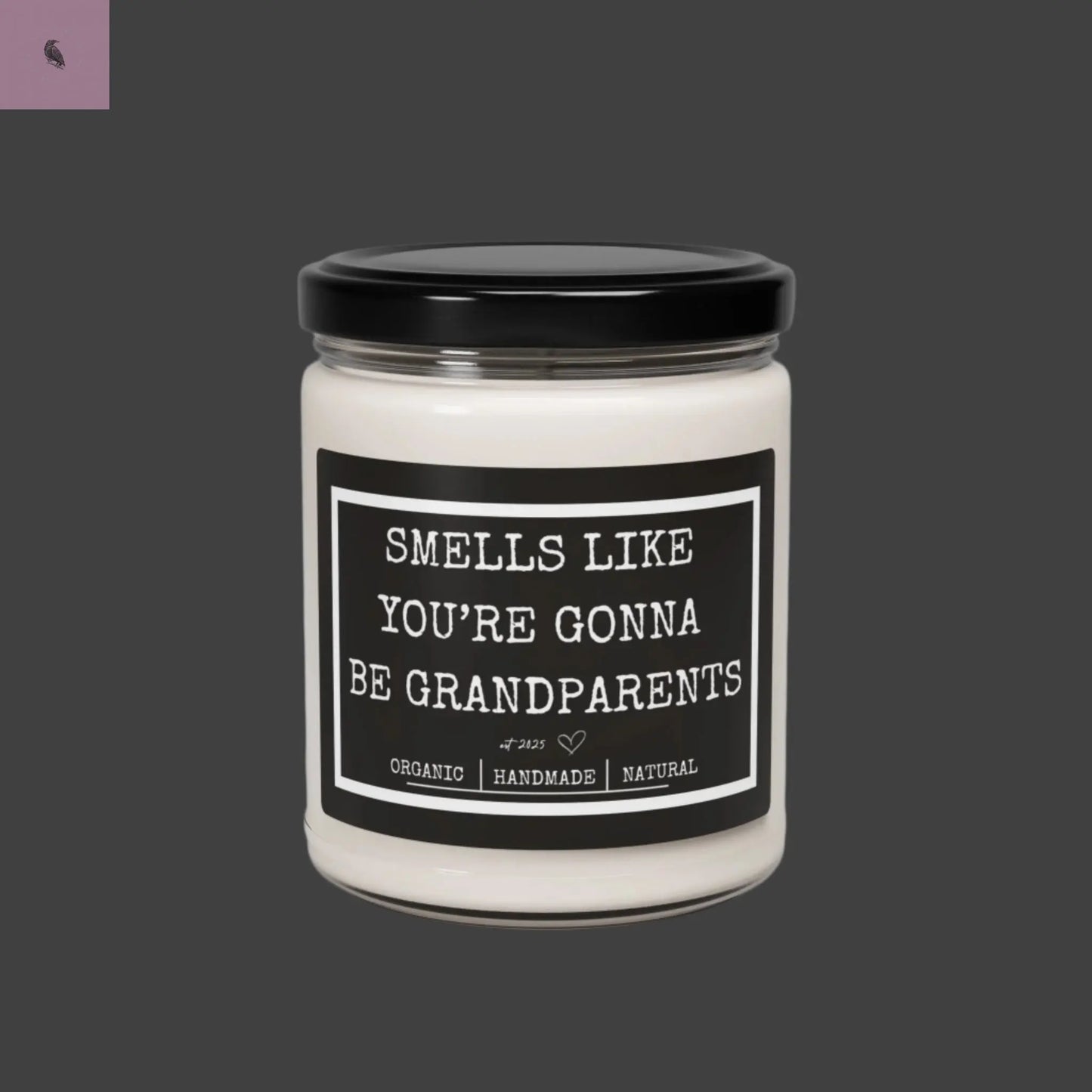 Soy Candle New grandparents gift The flirty crow