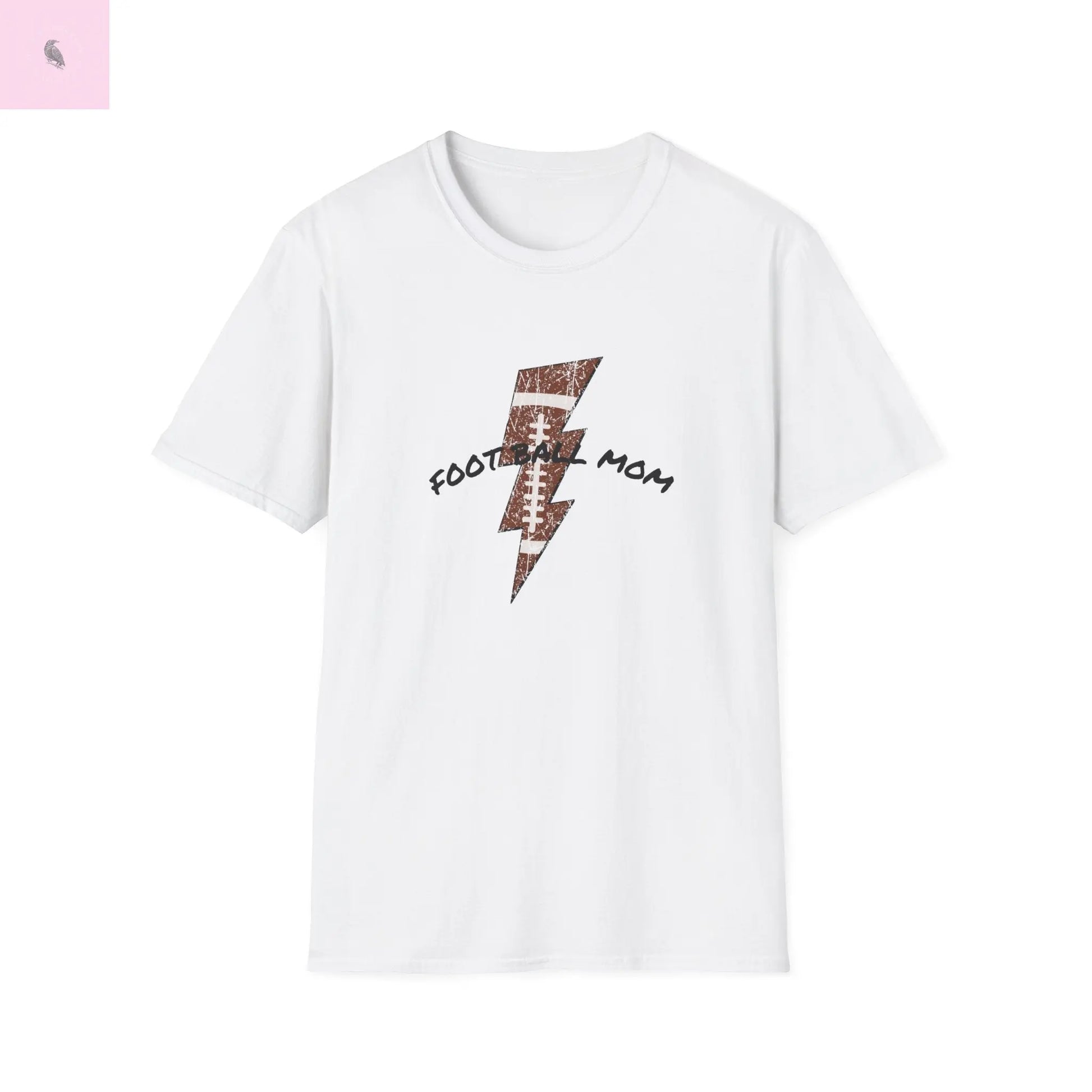 Football mom  Softstyle  cotton T-Shirt the flirty crow