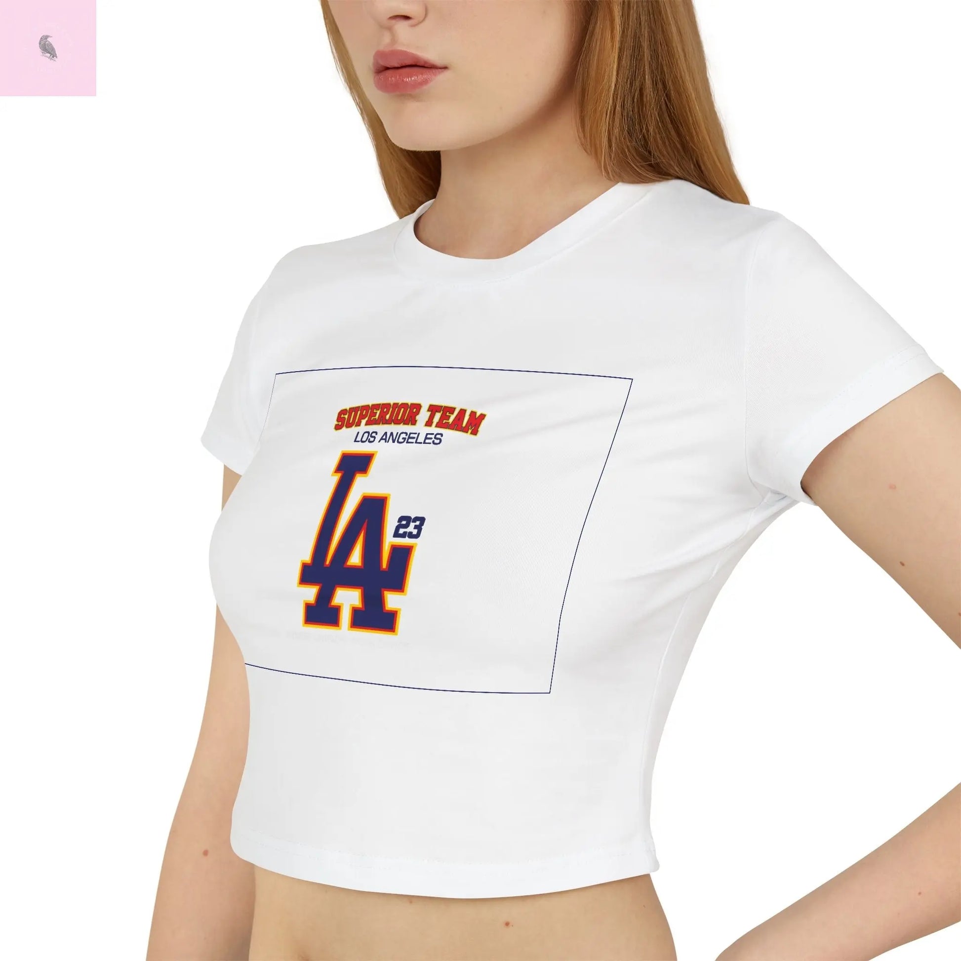 Los Angeles Superior Team Women's LA Baby Tee - Trendy Graphic T-Shirt, Los Angeles California Shirt, Hip LA Tee, Cool Urban Tee, the flirty crow