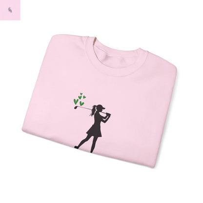 Female golf lovers crewneck fashion sweatshirt the flirty crow