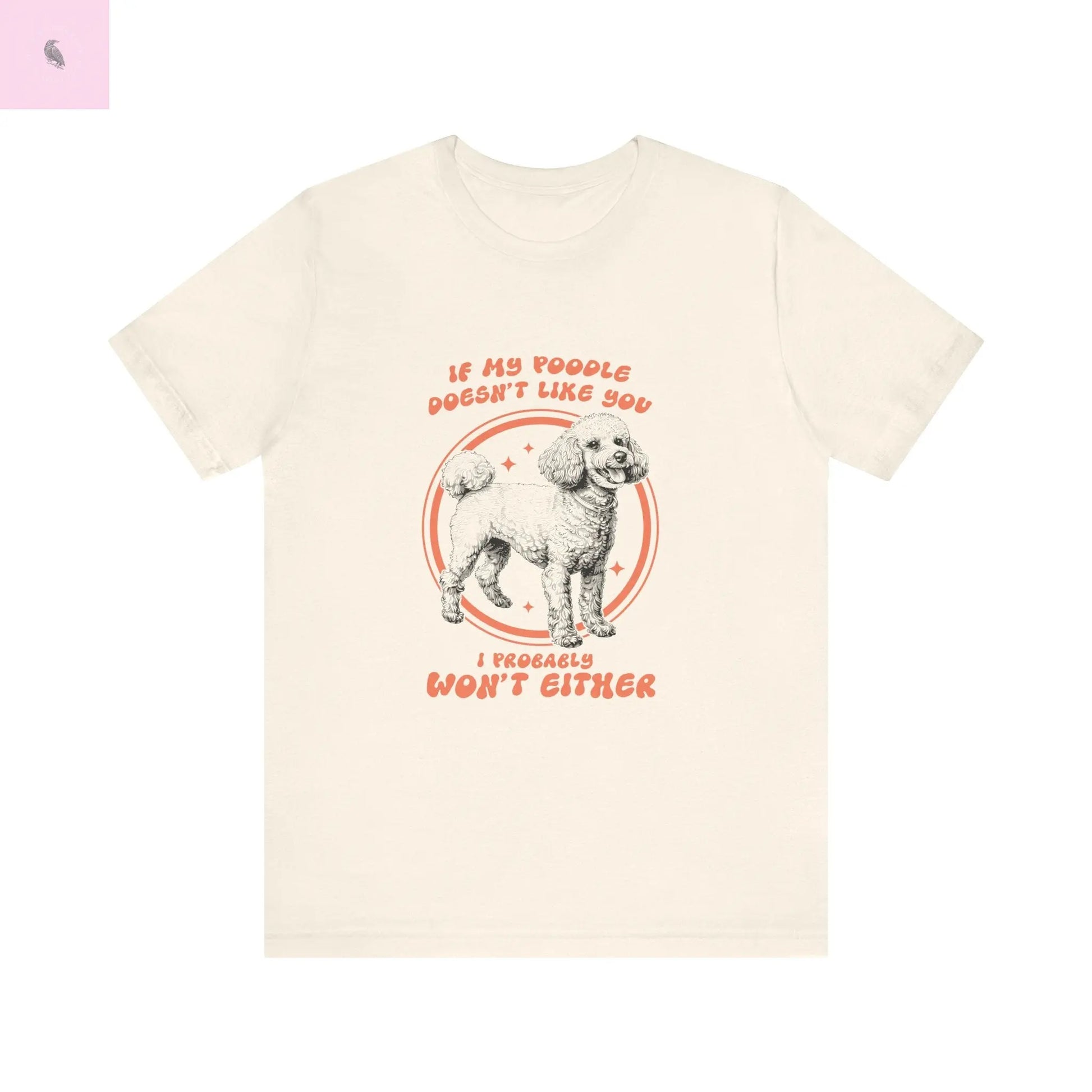 Unisex Poodle lovers short Sleeve Tee the flirty crow
