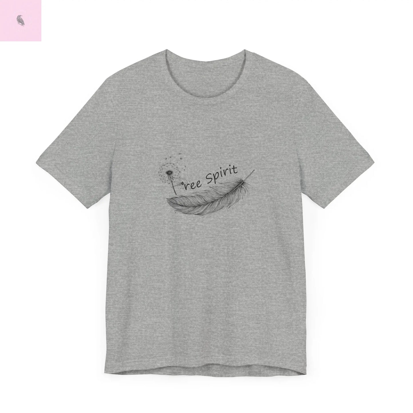 Free Spirit Feather Unisex Cotton T-shirt the flirty crow