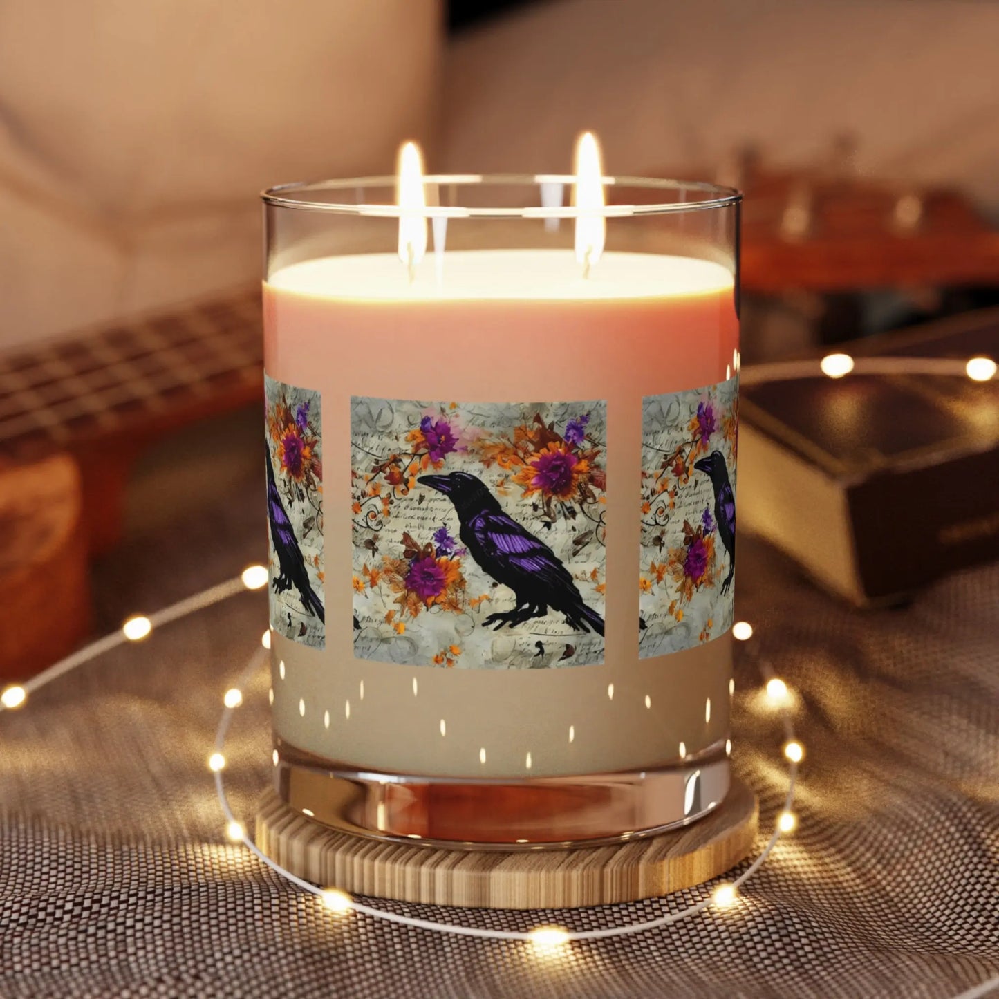 Soy Candle - Crow Lovers 11oz Glass the flirty crow