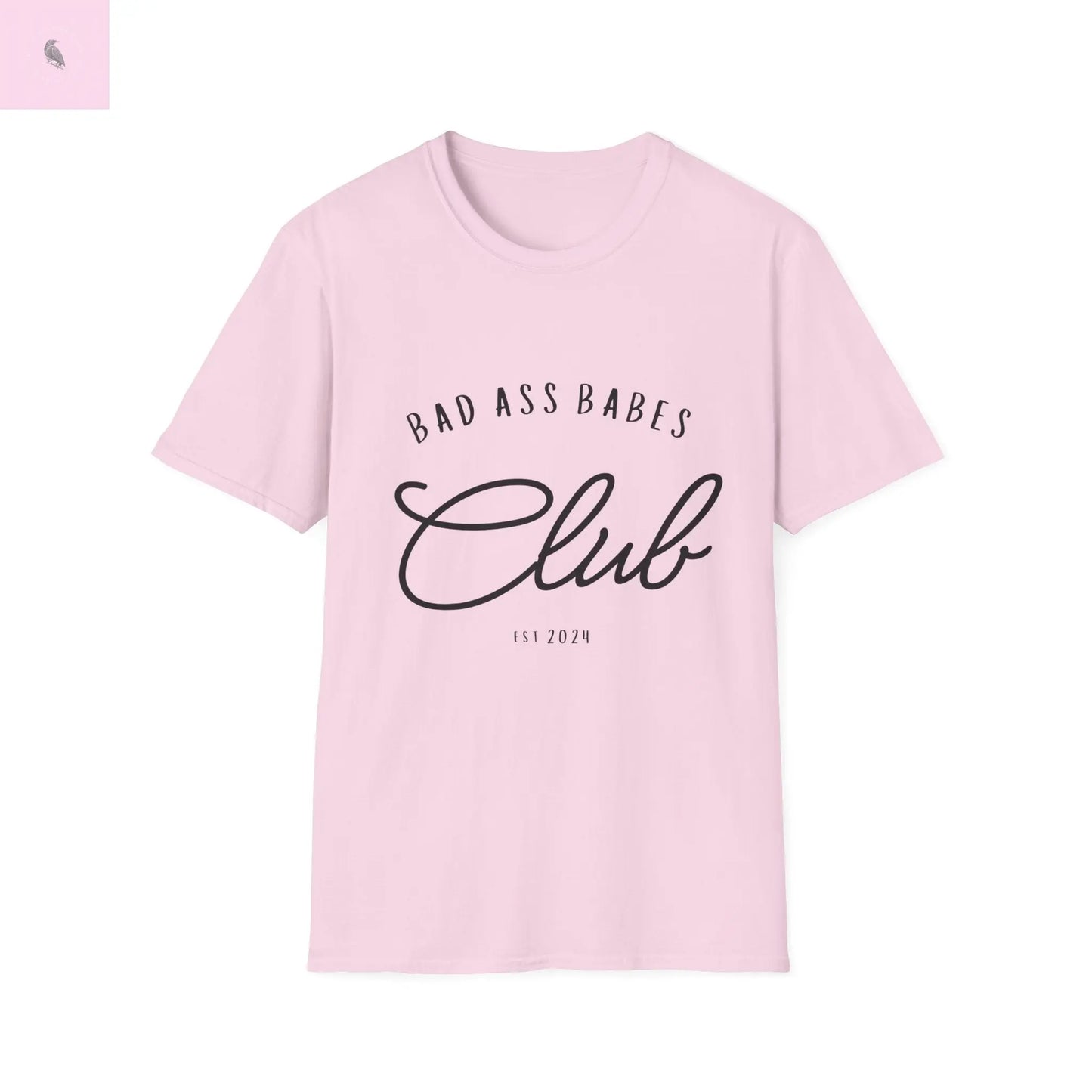women's babes club unique fun cotton  Softstyle T-Shirt the flirty crow