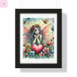 Whimsical Fairy Framed Vertical Wall Art- Colorful Heart & Nature Art - The flirty crow